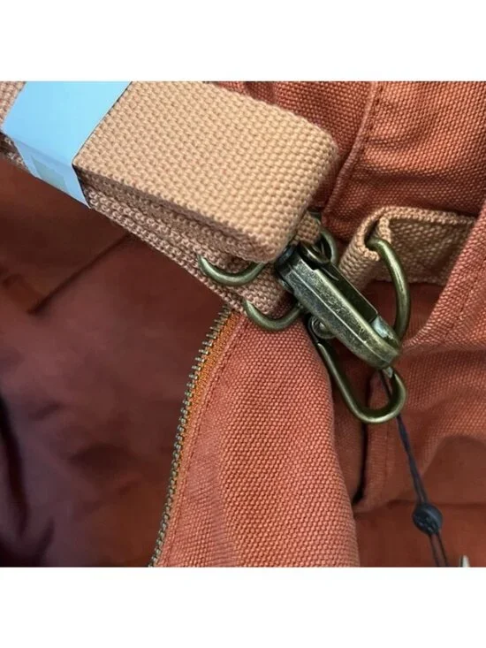 Spell NWT Terra-Cotta Canvas Duffle Bag With Adjustable Strap - Picture 5 of 7